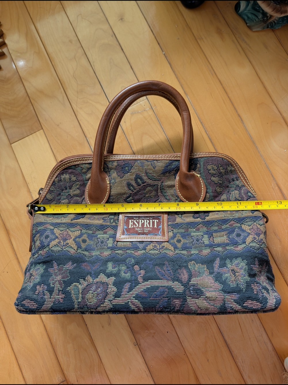 Vtg Esprit Floral Tapestry Handbag - Picture 7 of 9